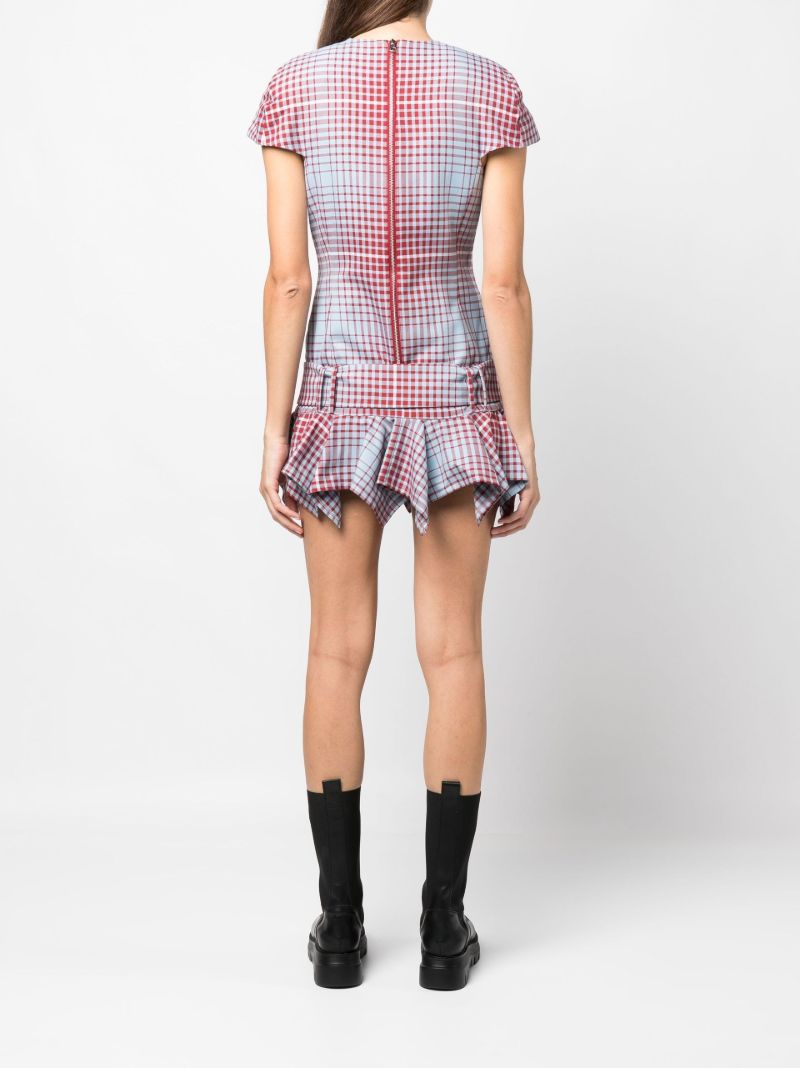 Blue Paris Check Mini Dress