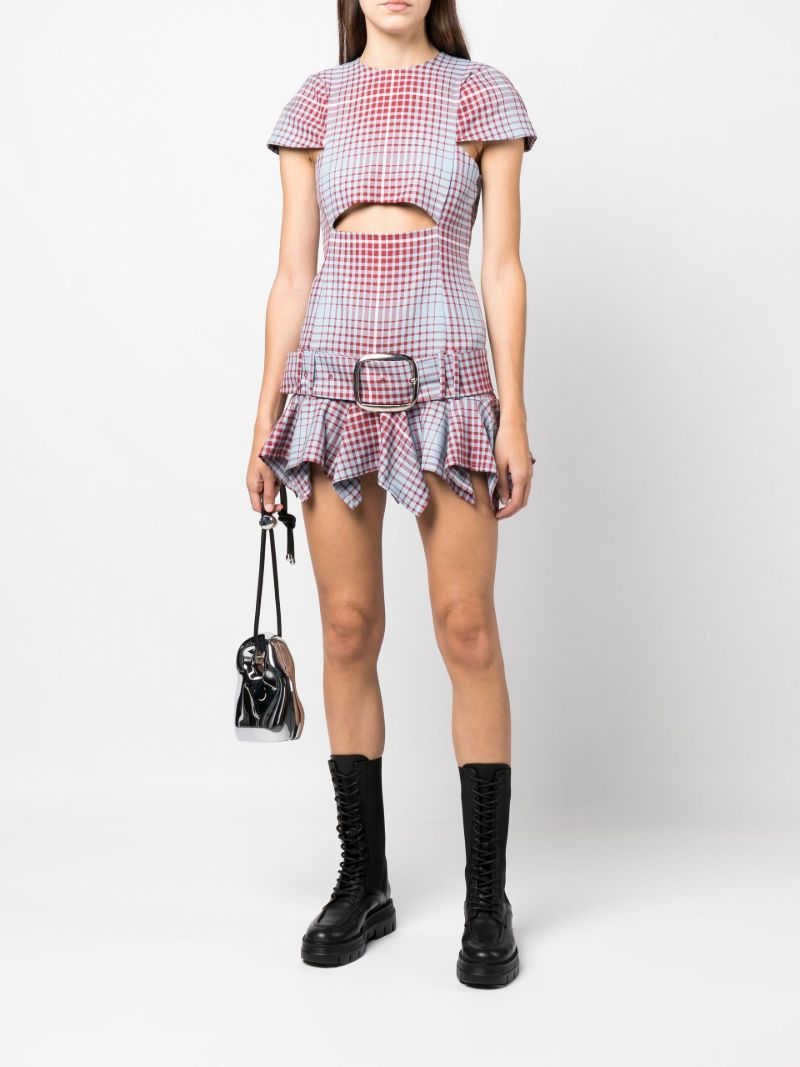 Blue Paris Check Mini Dress