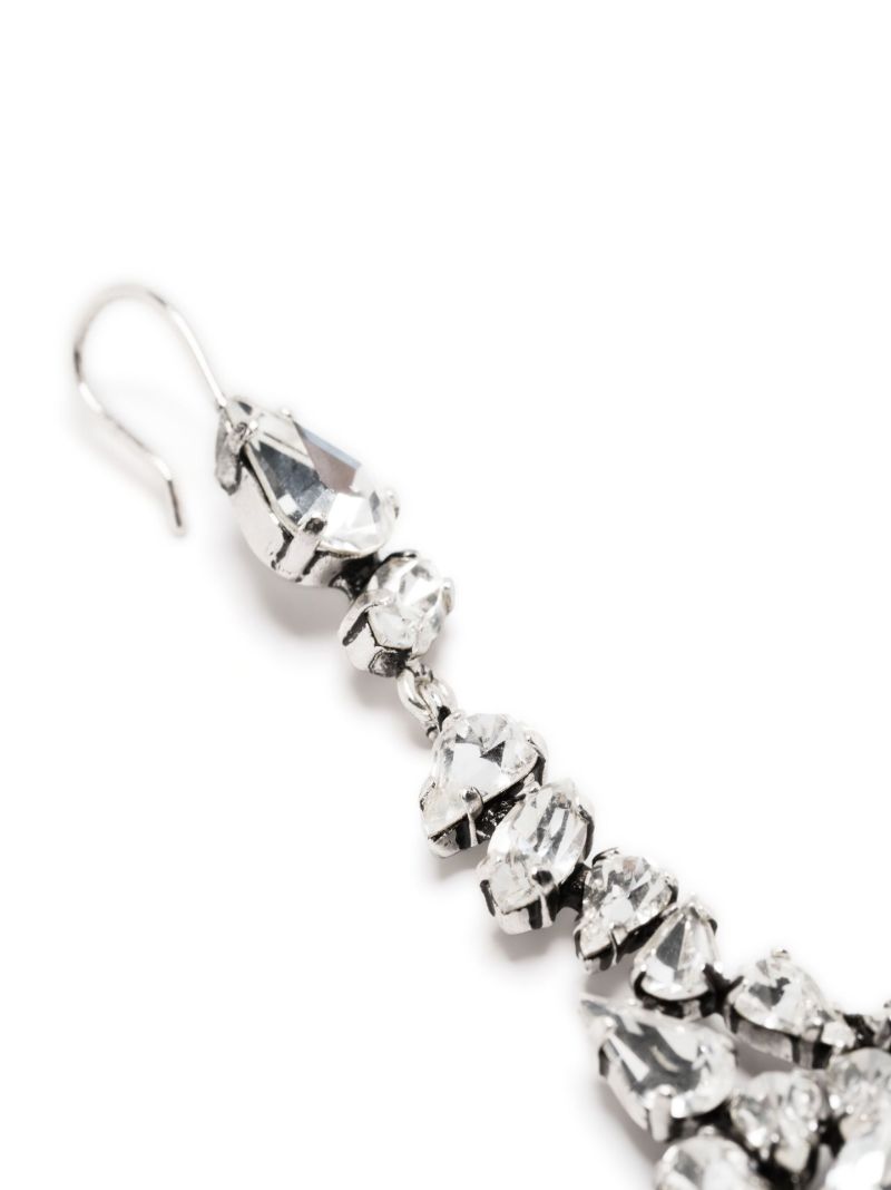 Silver-tone Crystal Drop Earrings