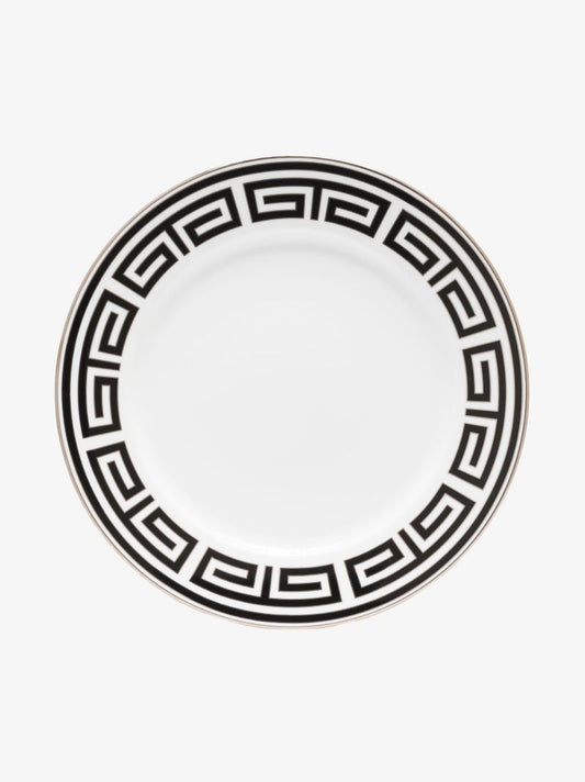 White Labirinto Nero Porcelain Dinner Plate