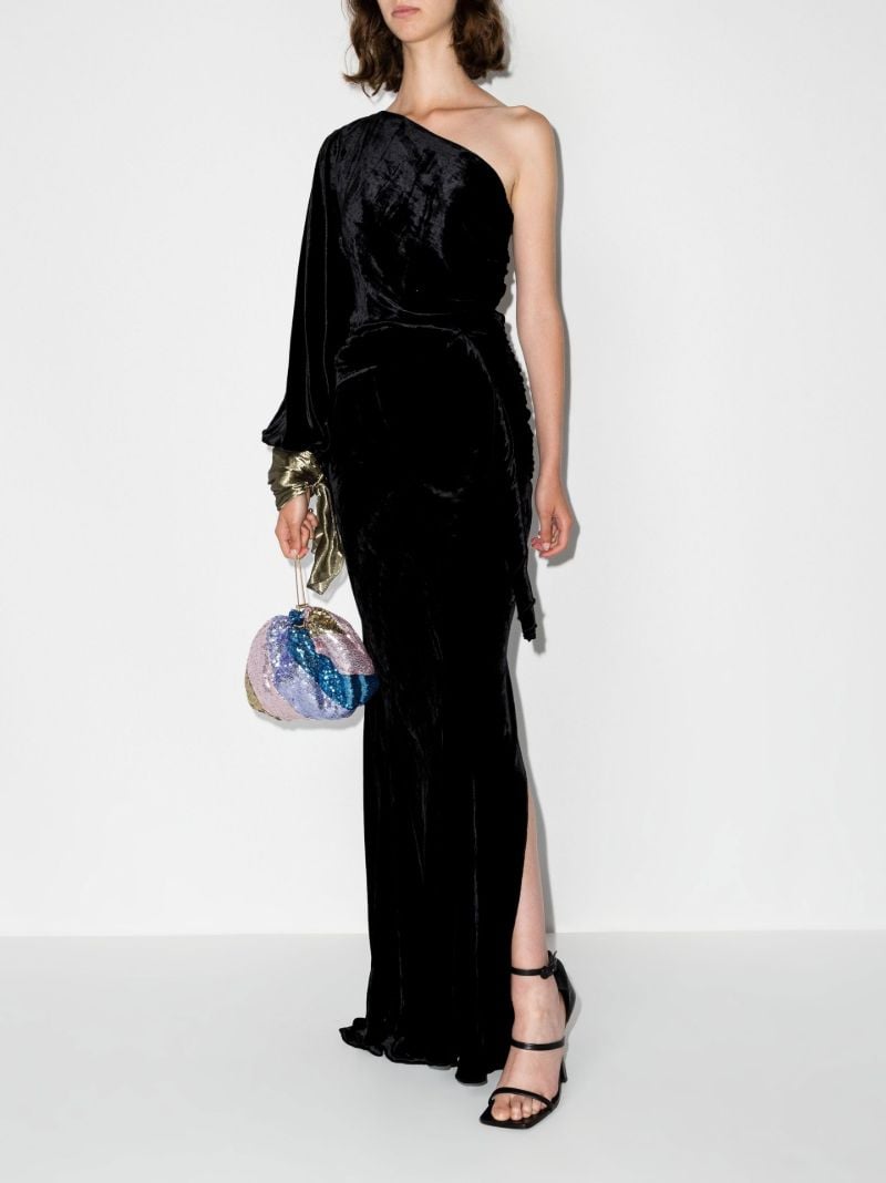Cora Draped Silk Gown