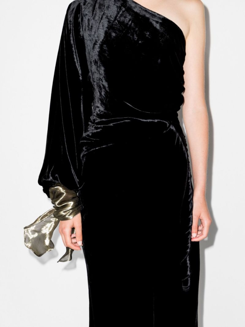 Cora Draped Silk Gown