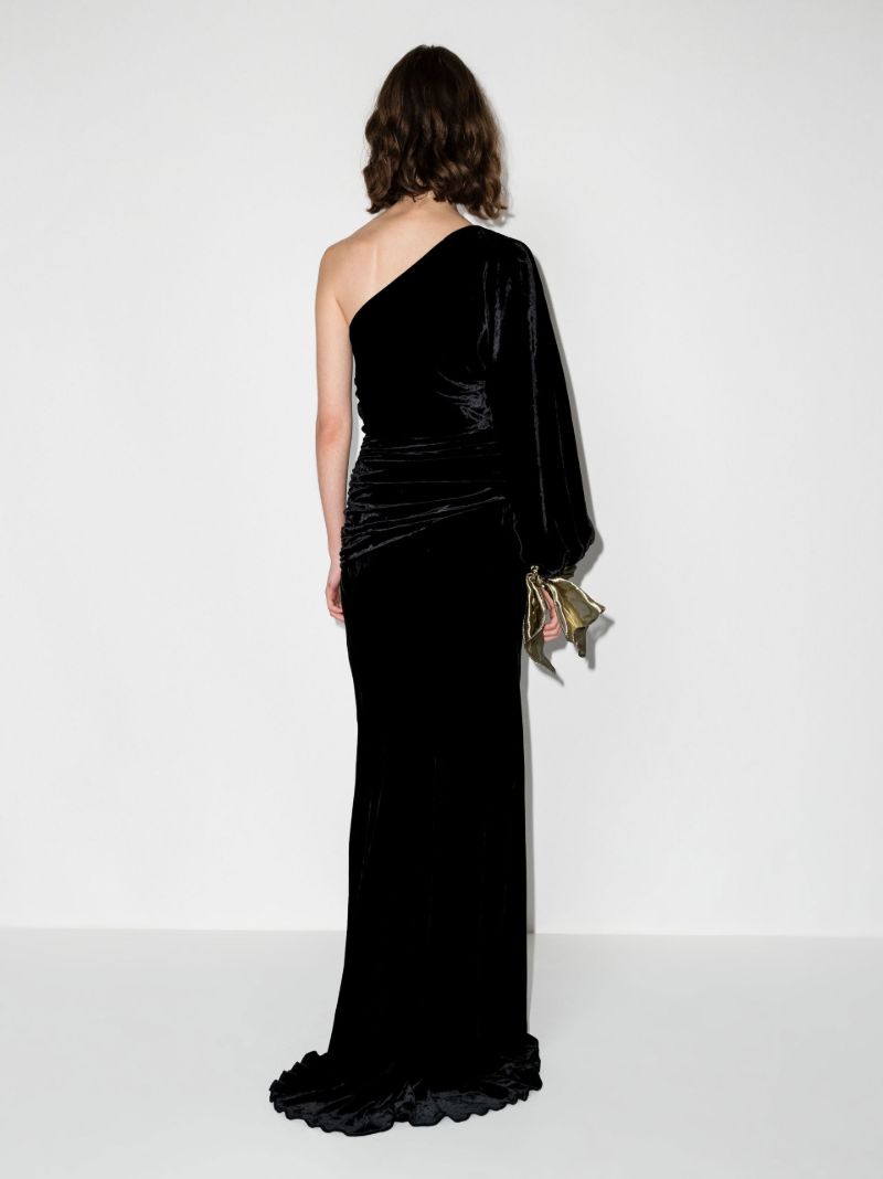 Cora Draped Silk Gown