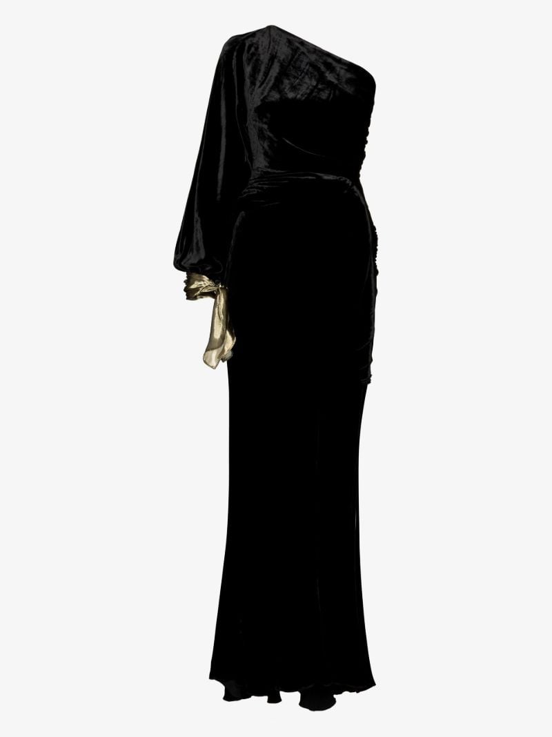 Cora Draped Silk Gown