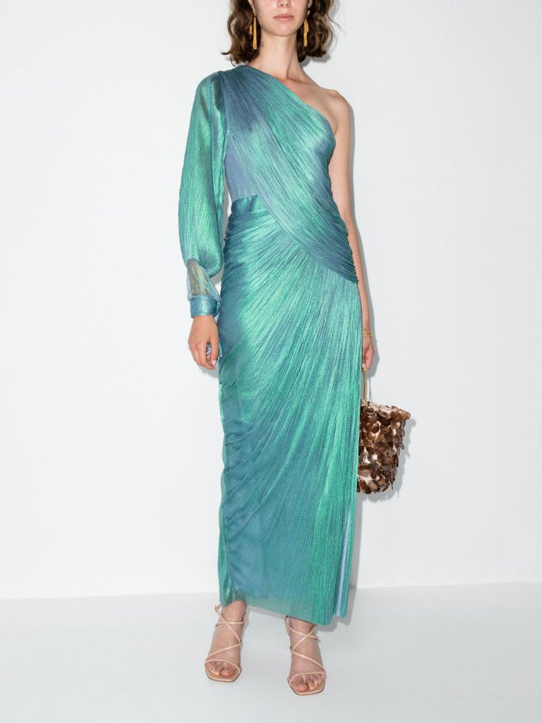 Haven Draped Silk Gown