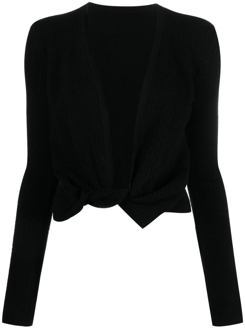 Black Le Gilet NouÃ_x0083_Â© Twist Cardigan