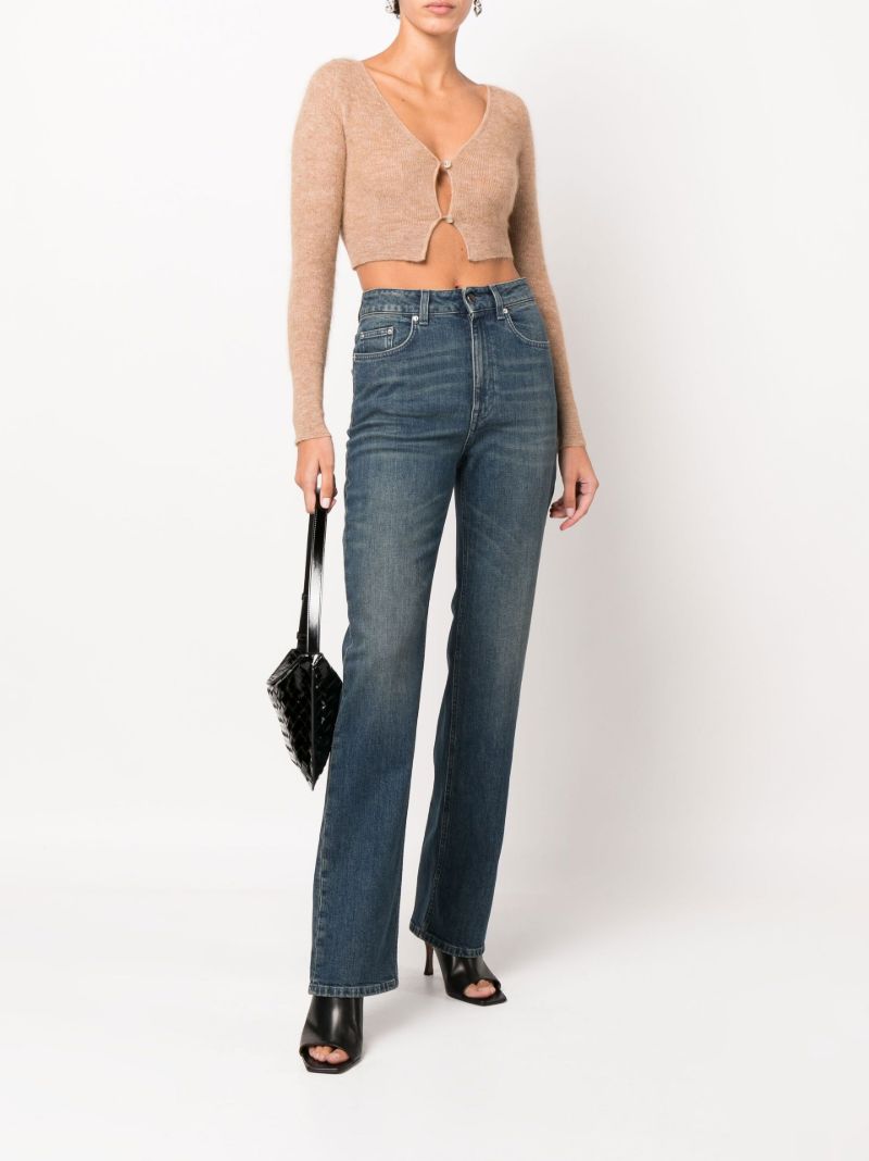Brown Le Cardigan Alzou Cropped Cardigan