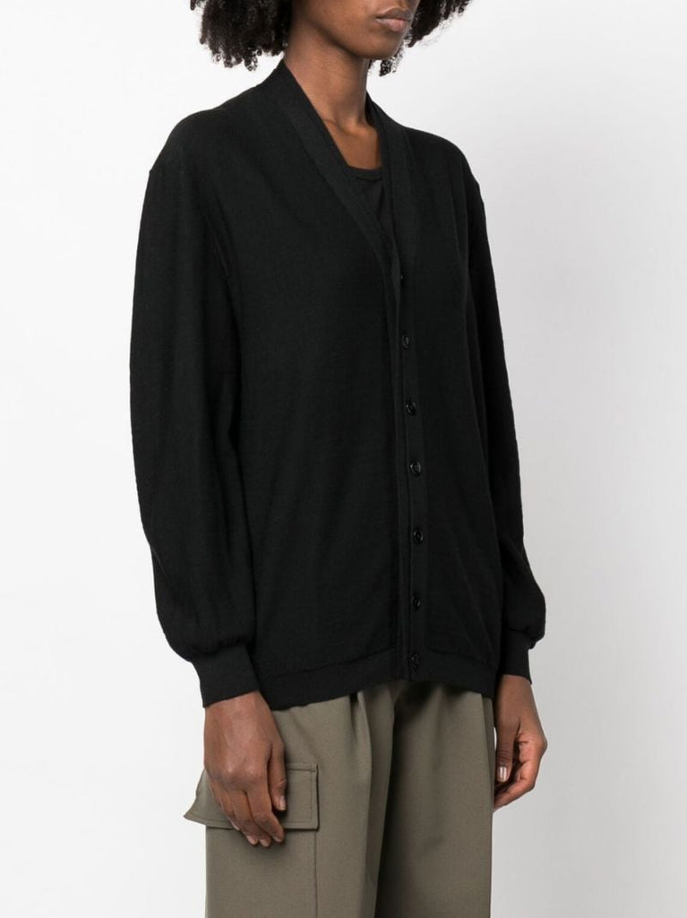 Black V-neck Cardigan