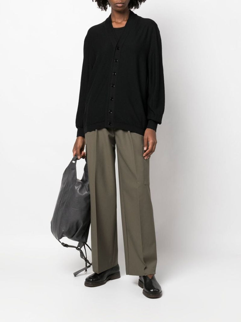 Black V-neck Cardigan