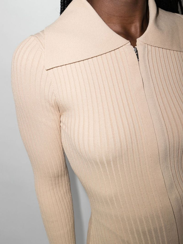 Neutral Mardi Ribbed Knit Cardigan