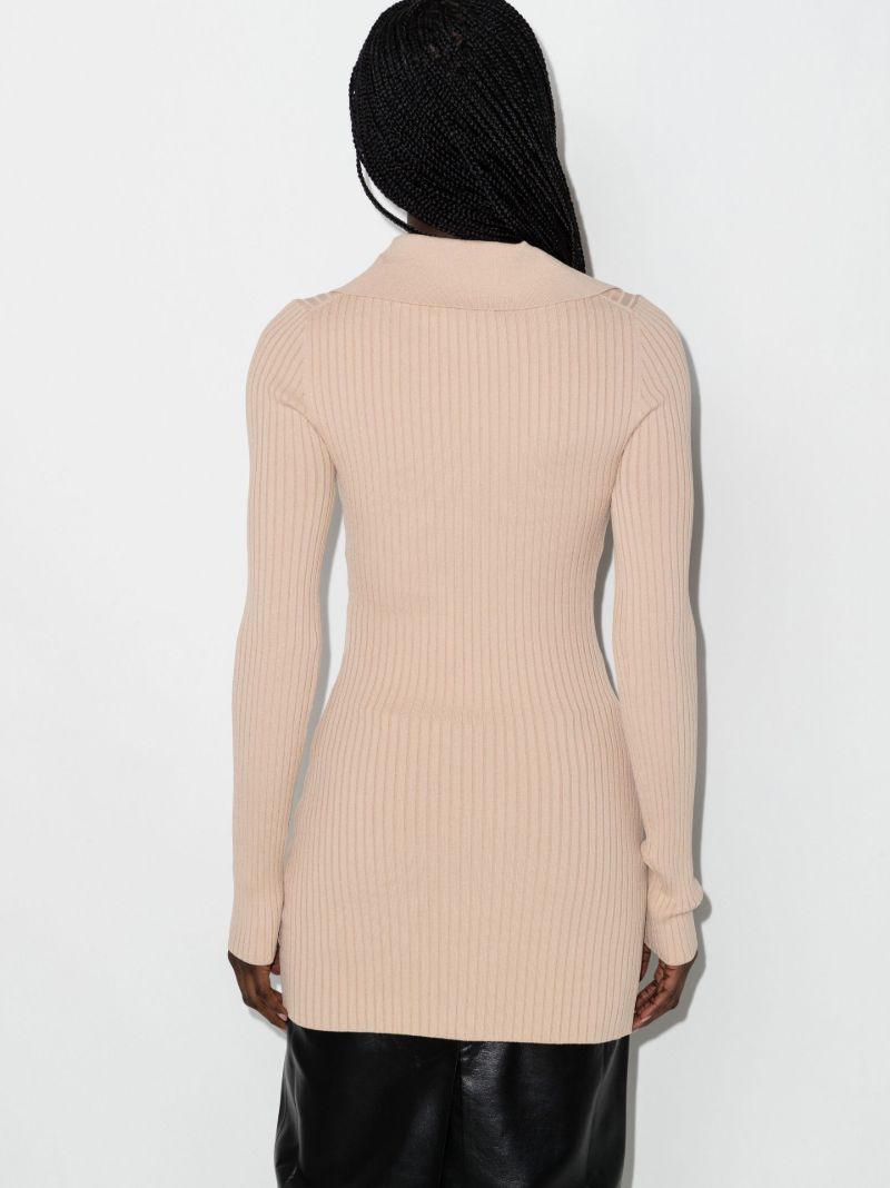 Neutral Mardi Ribbed Knit Cardigan