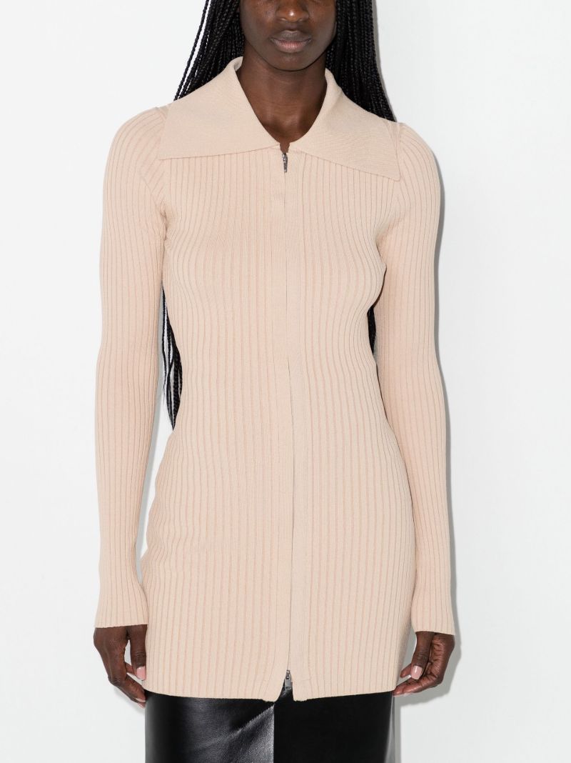 Neutral Mardi Ribbed Knit Cardigan