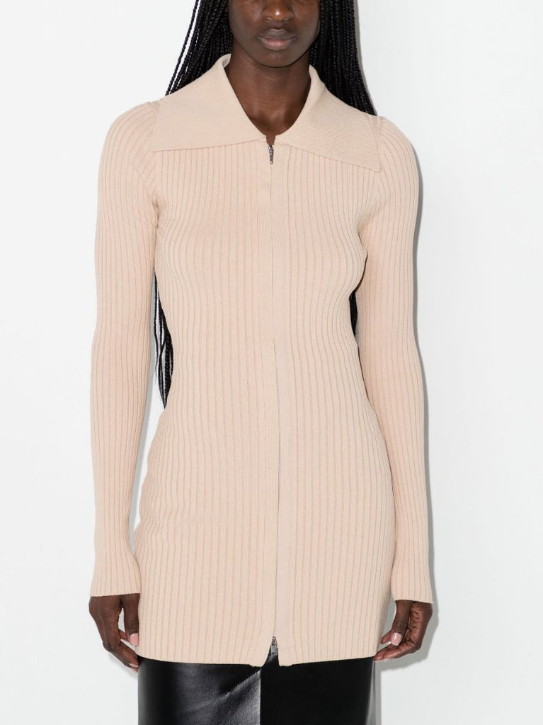 Neutral Mardi Ribbed Knit Cardigan