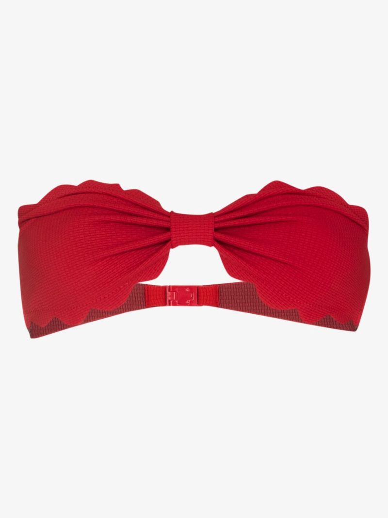 Red Antibes Bandeau Bikini Top