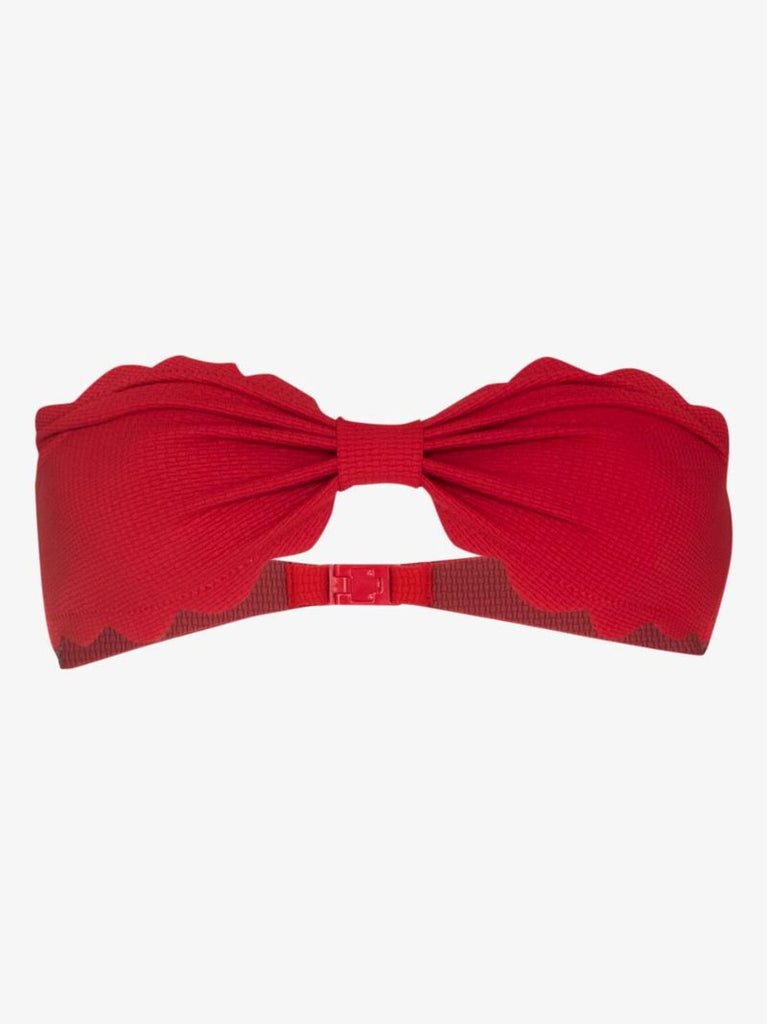 Red Antibes Bandeau Bikini Top