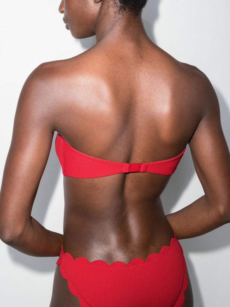 Red Antibes Bandeau Bikini Top