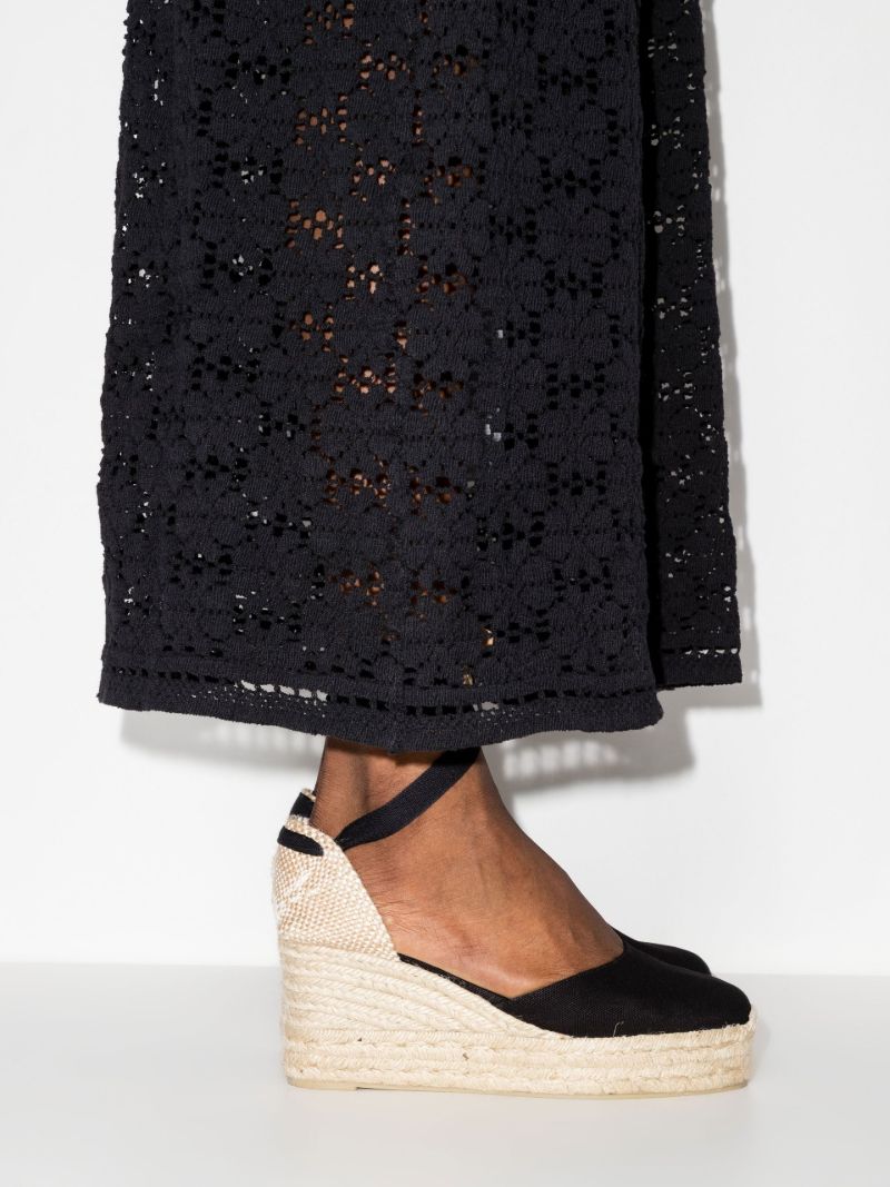 Black Carina 60 Platform Canvas Espadrilles