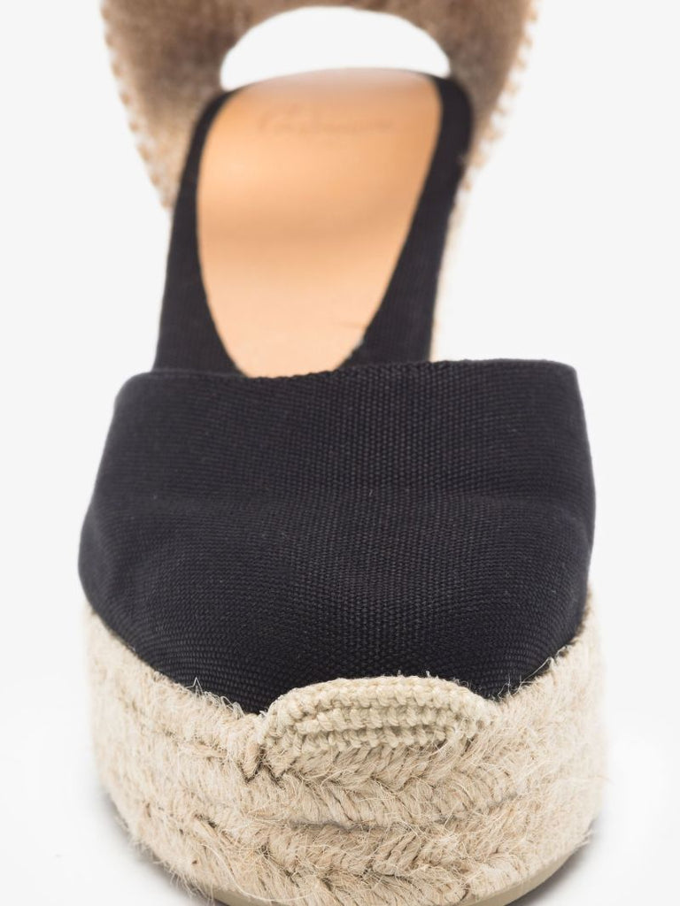 Black Carina 60 Platform Canvas Espadrilles