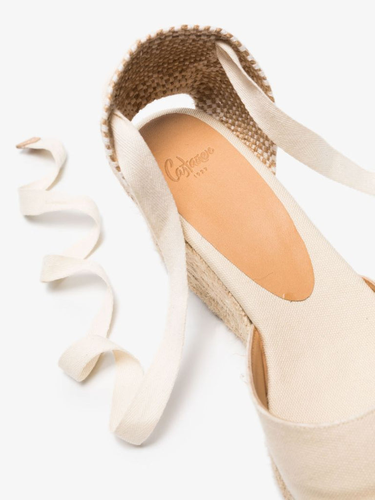Neutral Chiara 60 Wedge Espadrilles