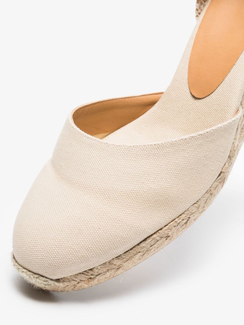 Neutral Chiara 60 Wedge Espadrilles