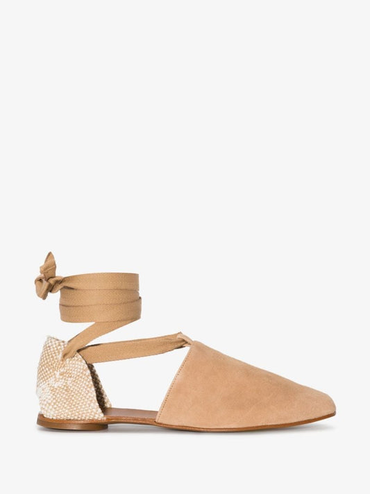 Neutral Gala Suede Espadrilles