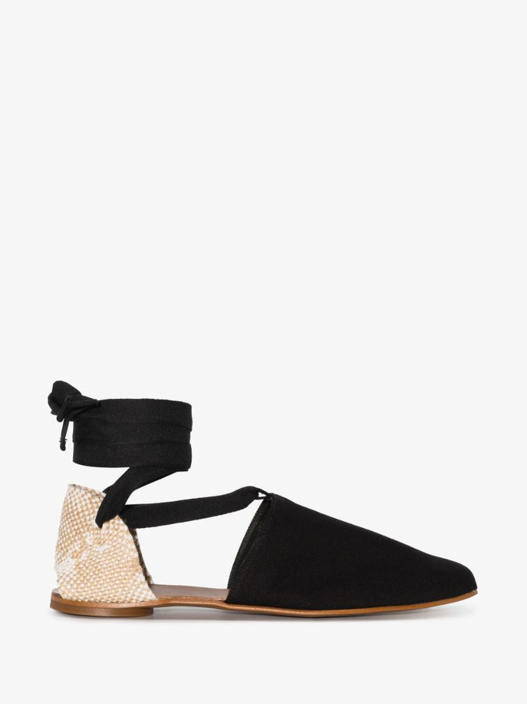 Black Gala Flat Espadrilles