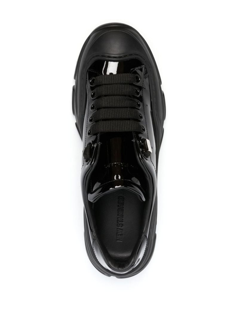 Black Evolve Patent Leather Sneakers