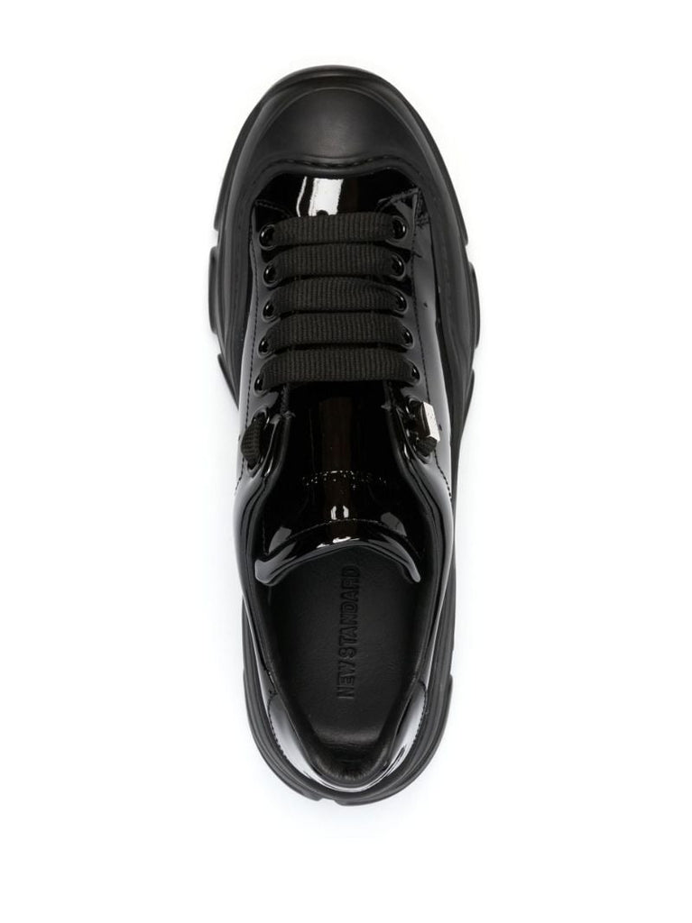 Black Evolve Patent Leather Sneakers