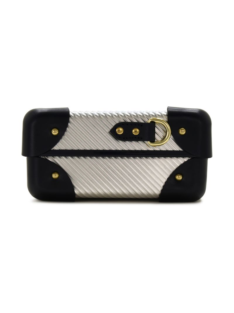 X Globe-trotter Silver-tone Mini Case