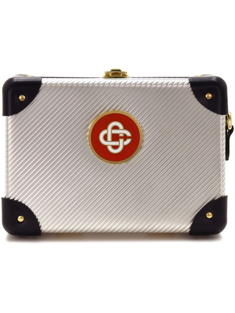 X Globe-trotter Silver-tone Mini Case
