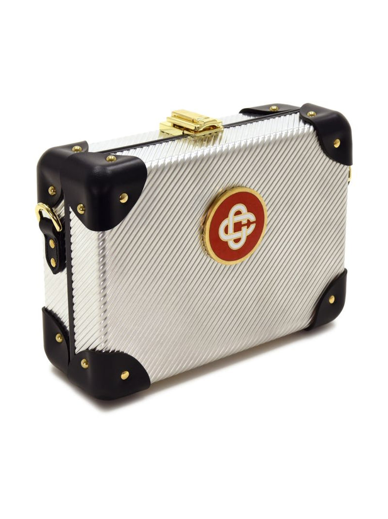 X Globe-trotter Silver-tone Mini Case