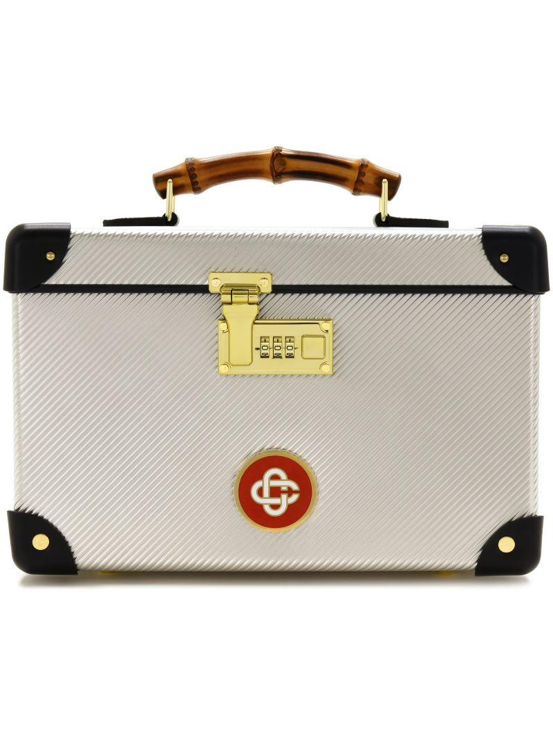 X Globe-trotter Silver-tone Vanity Case