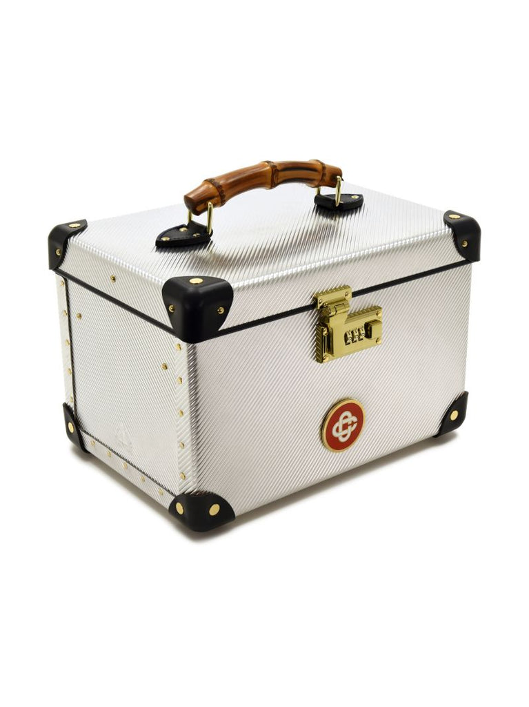 X Globe-trotter Silver-tone Vanity Case