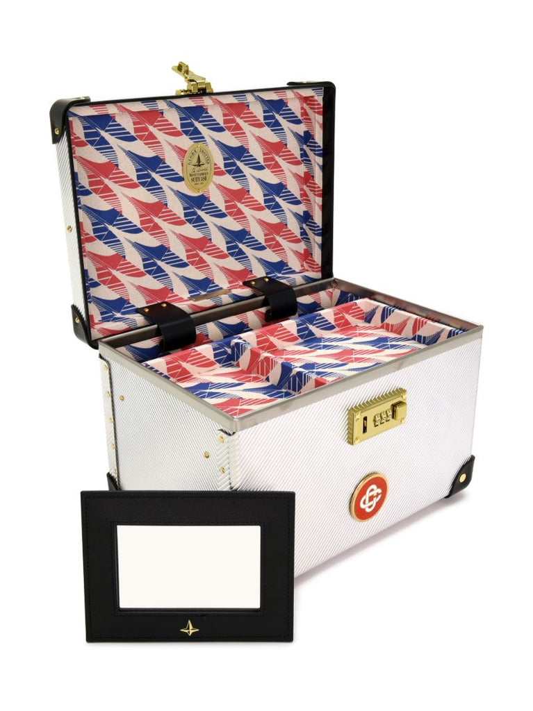 X Globe-trotter Silver-tone Vanity Case