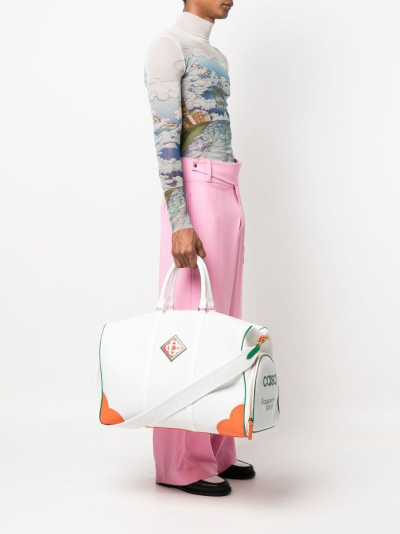 White Sneaker Leather Holdall Bag