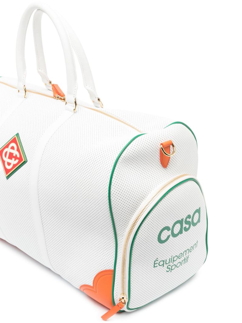 White Sneaker Leather Holdall Bag