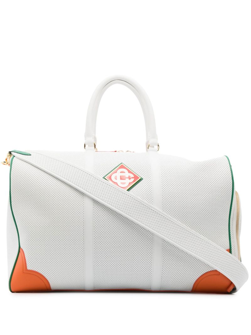 White Sneaker Leather Holdall Bag
