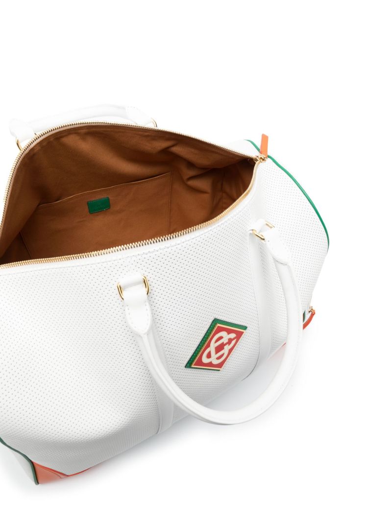 White Sneaker Leather Holdall Bag