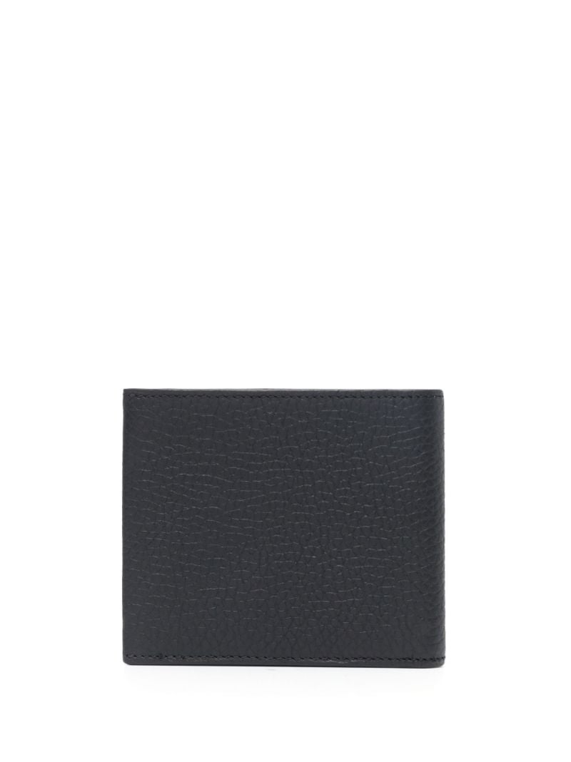 Black Logo Plaque Leather Wallet
