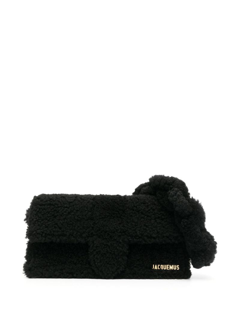 Black Le Bambidou Shearling Shoulder Bag