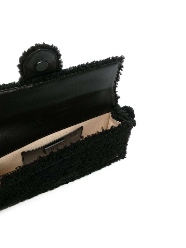 Black Le Bambidou Shearling Shoulder Bag