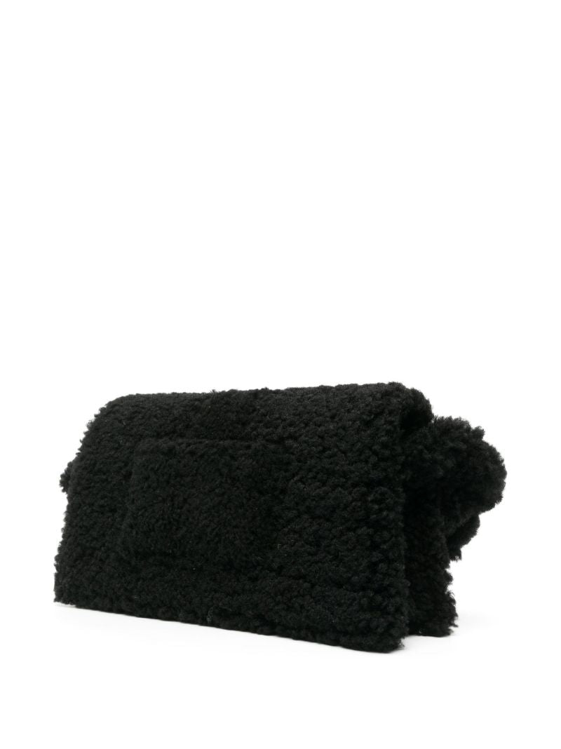 Black Le Bambidou Shearling Shoulder Bag