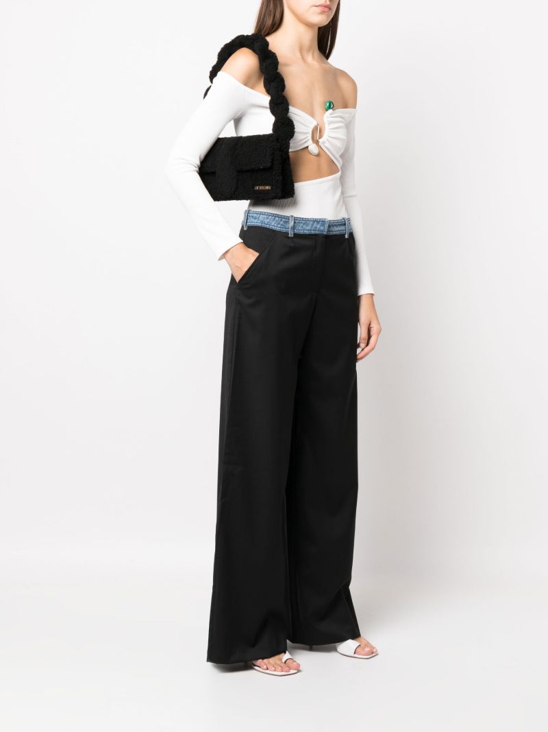 Black Le Bambidou Shearling Shoulder Bag
