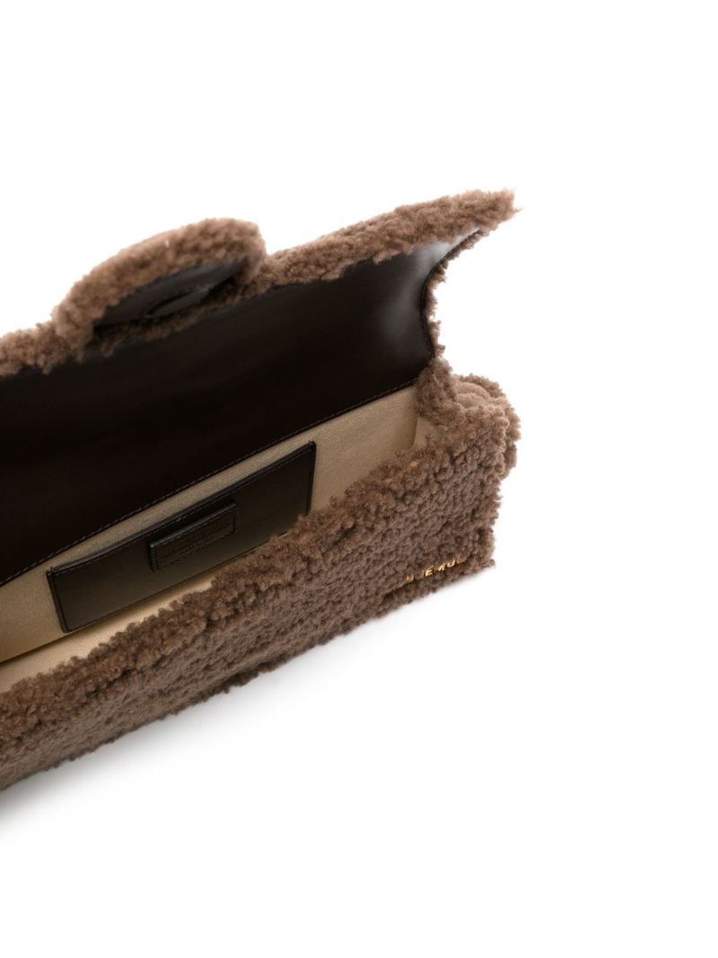 Brown Le Bambidou Shearling Shoulder Bag