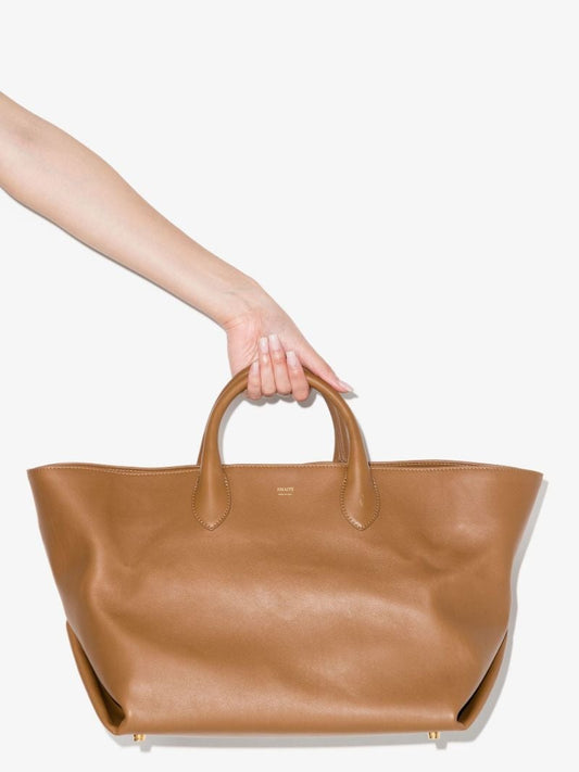 Brown Amelia Medium Leather Tote Bag
