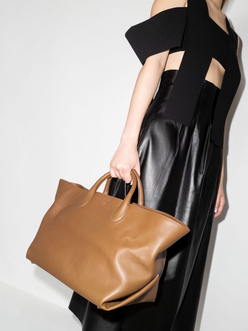 Brown Amelia Medium Leather Tote Bag