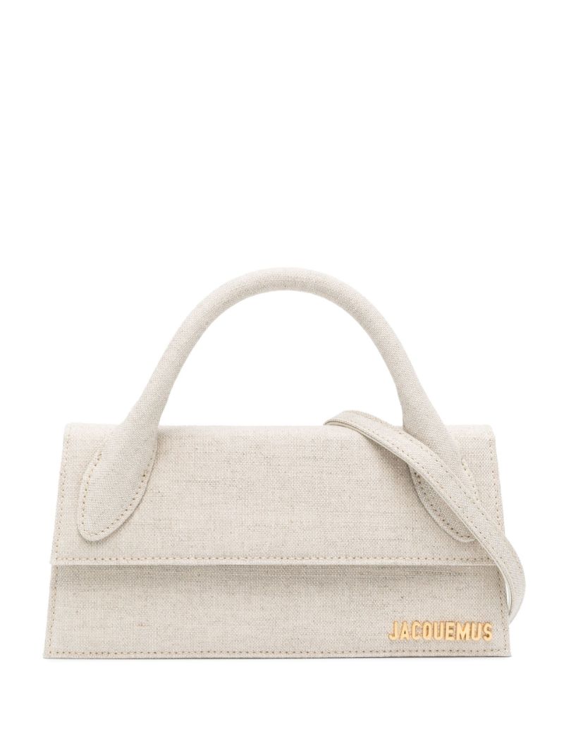 Neutral Le Chiquito Long Linen Top Handle Bag