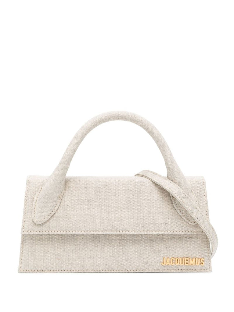 Neutral Le Chiquito Long Linen Top Handle Bag