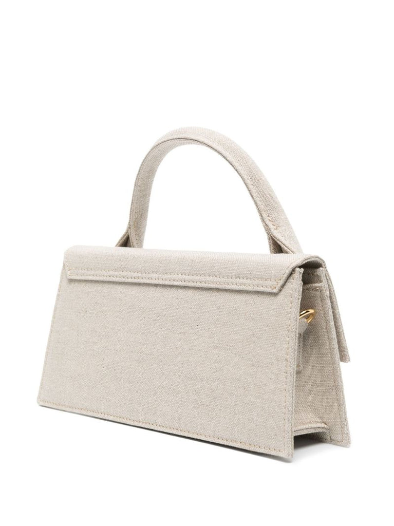 Neutral Le Chiquito Long Linen Top Handle Bag