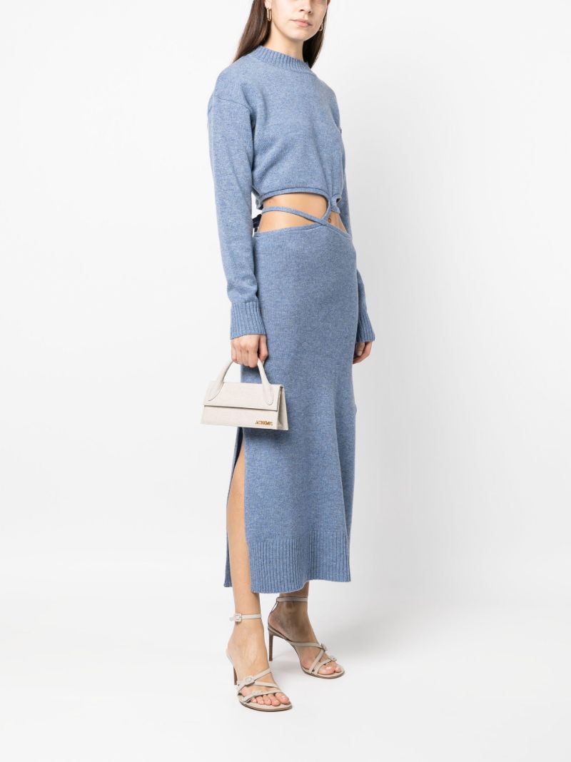 Neutral Le Chiquito Long Linen Top Handle Bag